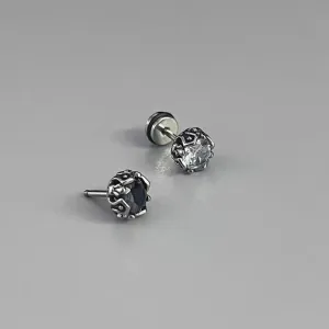 Men's Retro American Minimalist Design Titanium Steel Male Hooligan Earrings