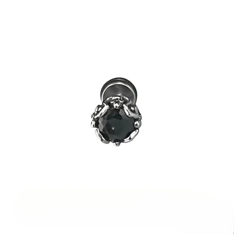 Men's Retro American Minimalist Design Titanium Steel Male Hooligan Earrings
