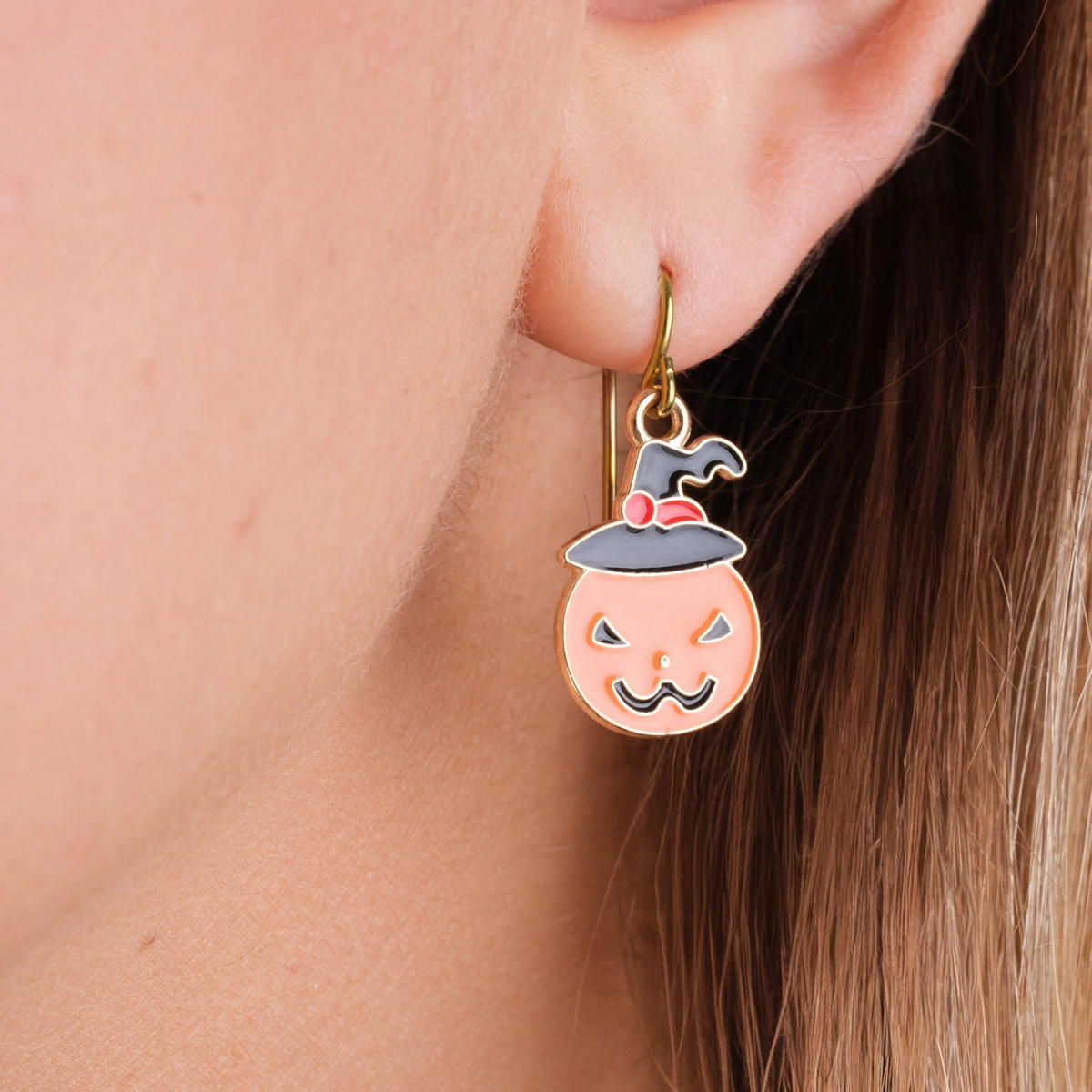 Pumpkin Niobium French Hook Earrings