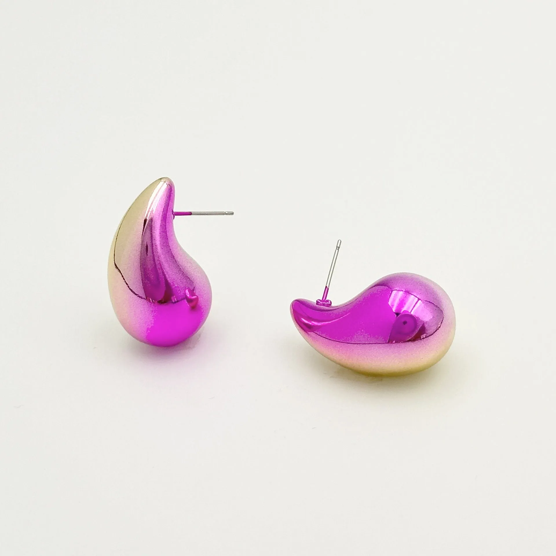 Wallesar Acrylic Gradient Ufu Galvanized Candy Glossy Drop Earrings