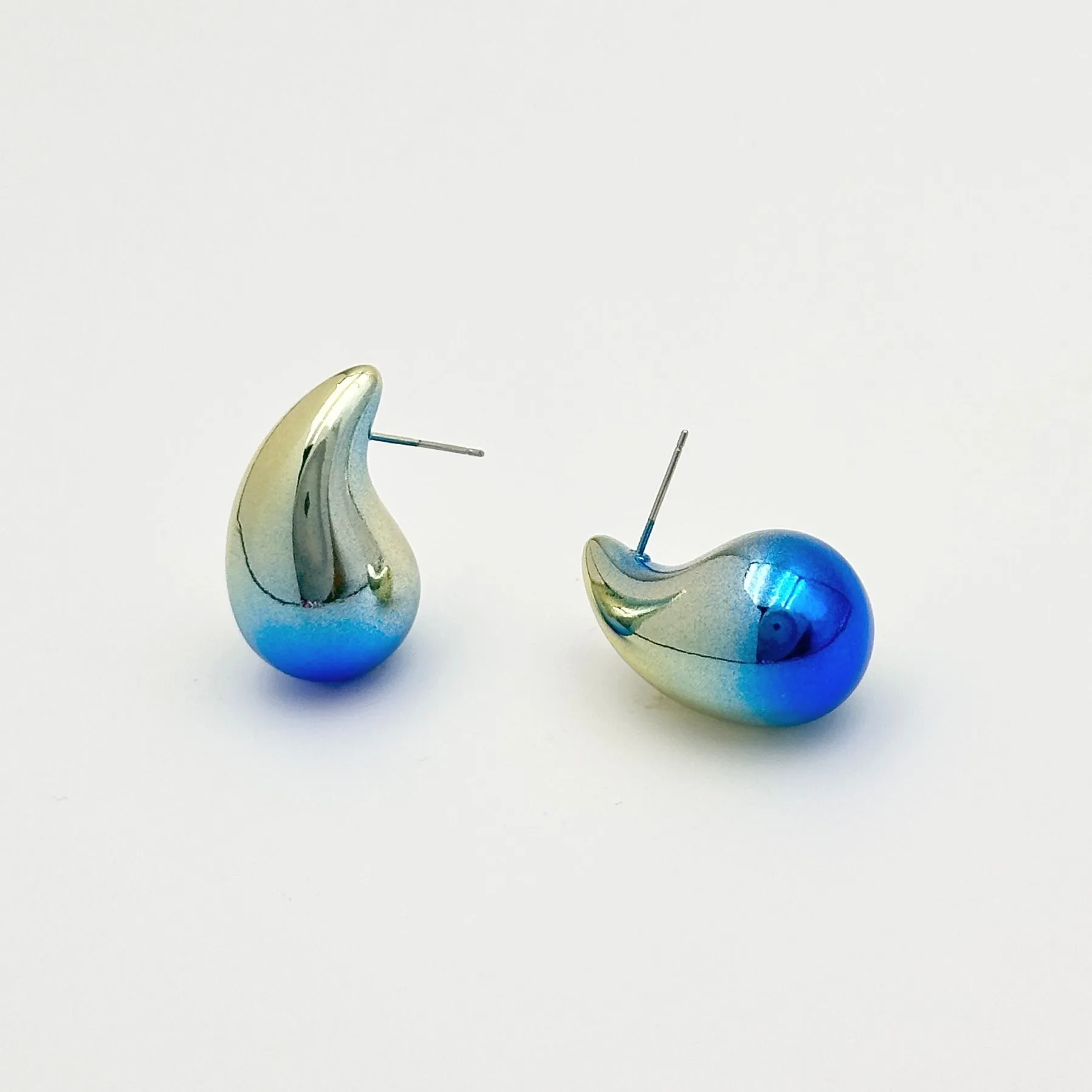 Wallesar Acrylic Gradient Ufu Galvanized Candy Glossy Drop Earrings