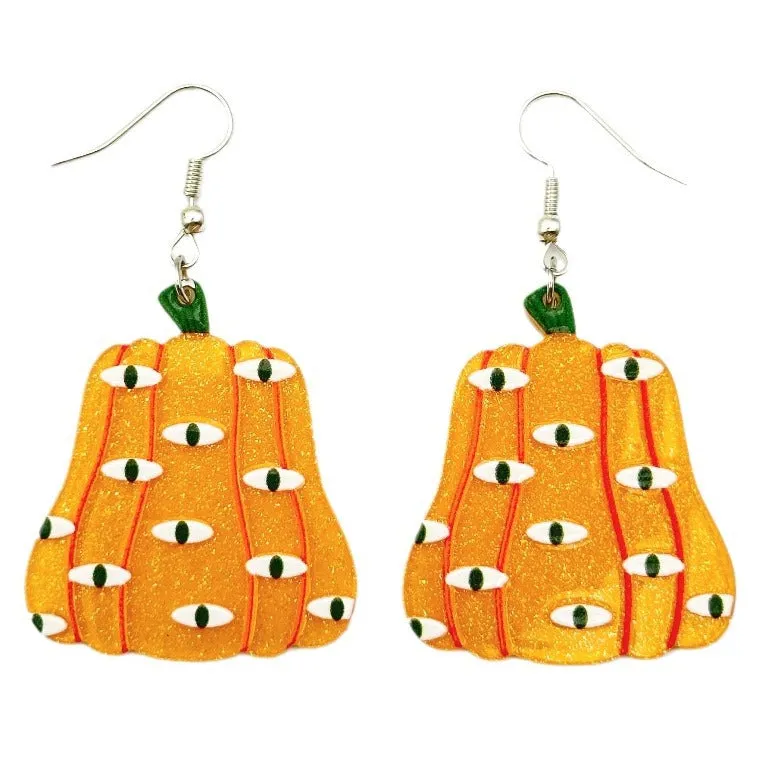 Wallesar Halloween Ghost Pumpkin Eyes Acrylic Earrings