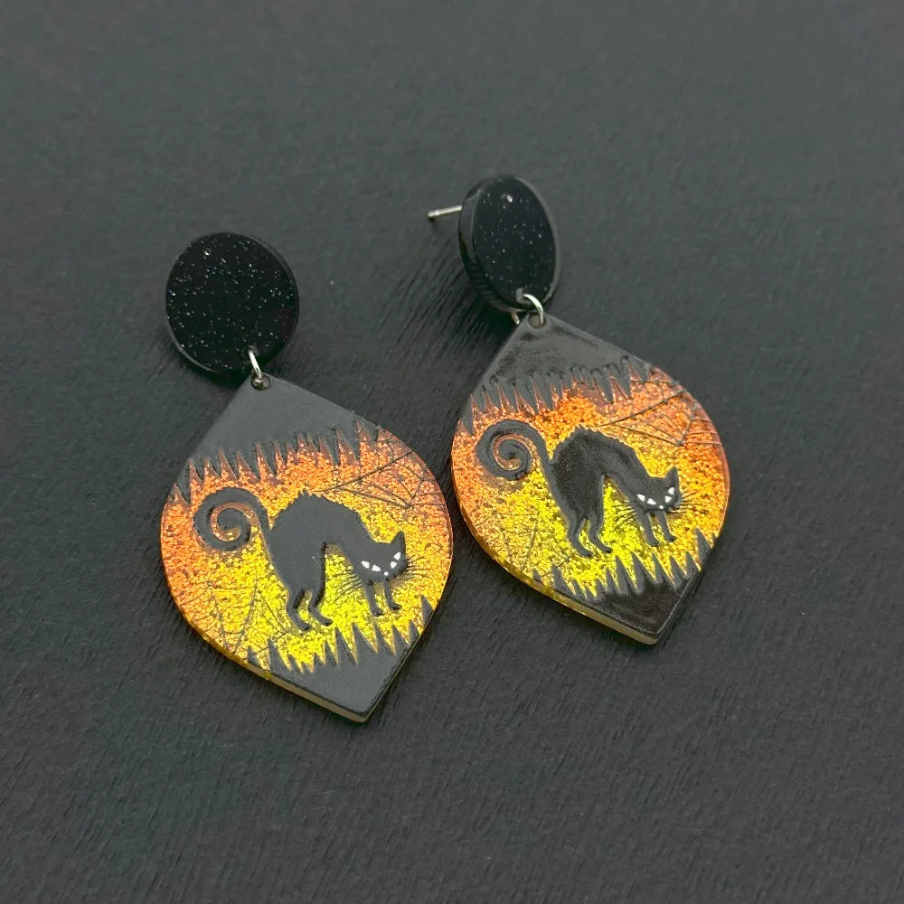 Wallesar Halloween Skull Ghost Eye Pumpkin Earrings