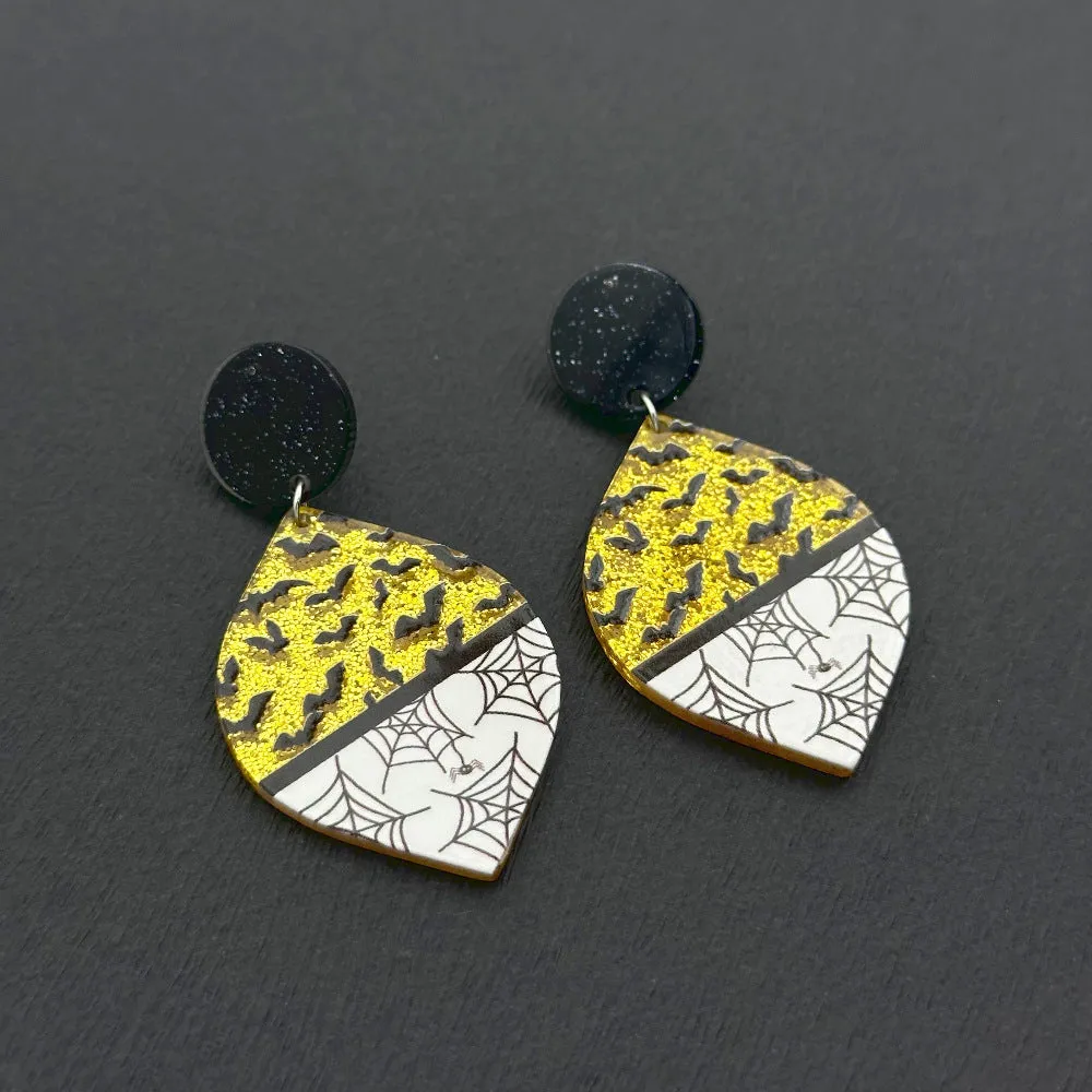 Wallesar Halloween Skull Ghost Eye Pumpkin Earrings