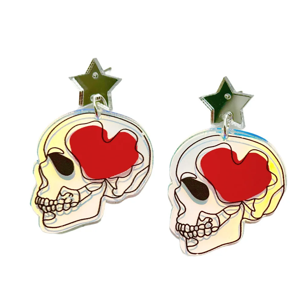 Wallesar Halloween Skull Ghost Eye Pumpkin Earrings
