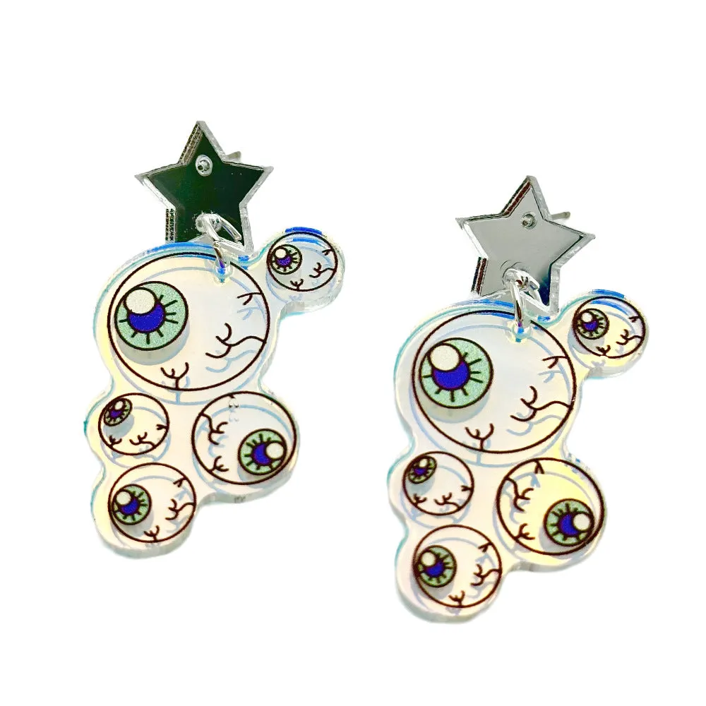 Wallesar Halloween Skull Ghost Eye Pumpkin Earrings