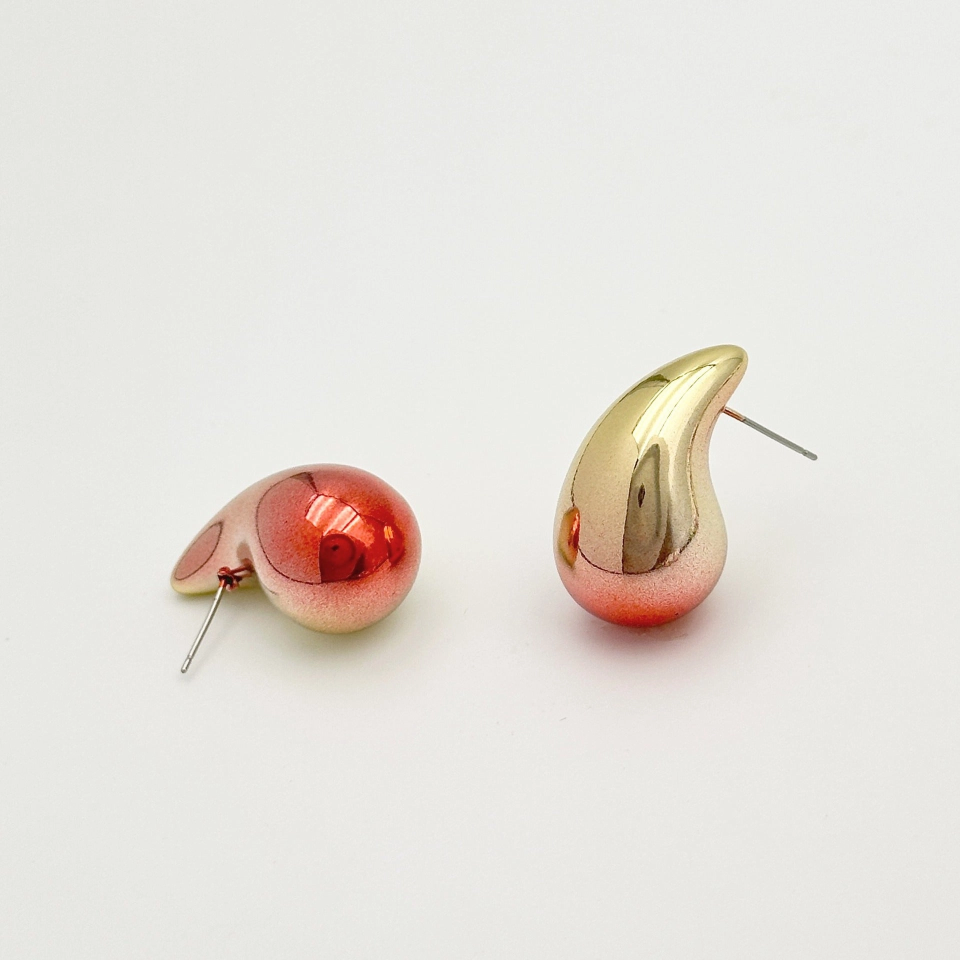Wallesar Acrylic Gradient Ufu Galvanized Candy Glossy Drop Earrings