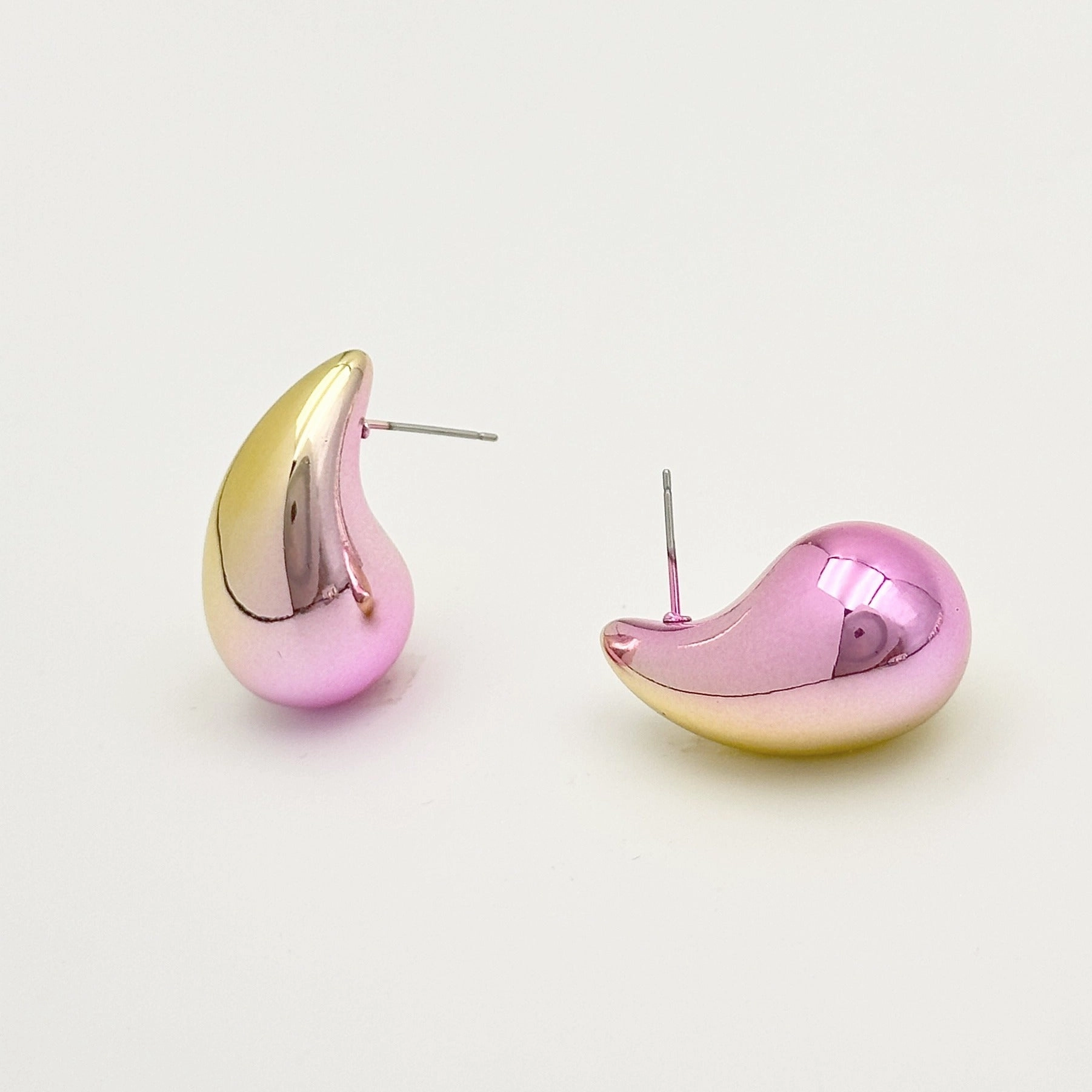 Wallesar Acrylic Gradient Ufu Galvanized Candy Glossy Drop Earrings
