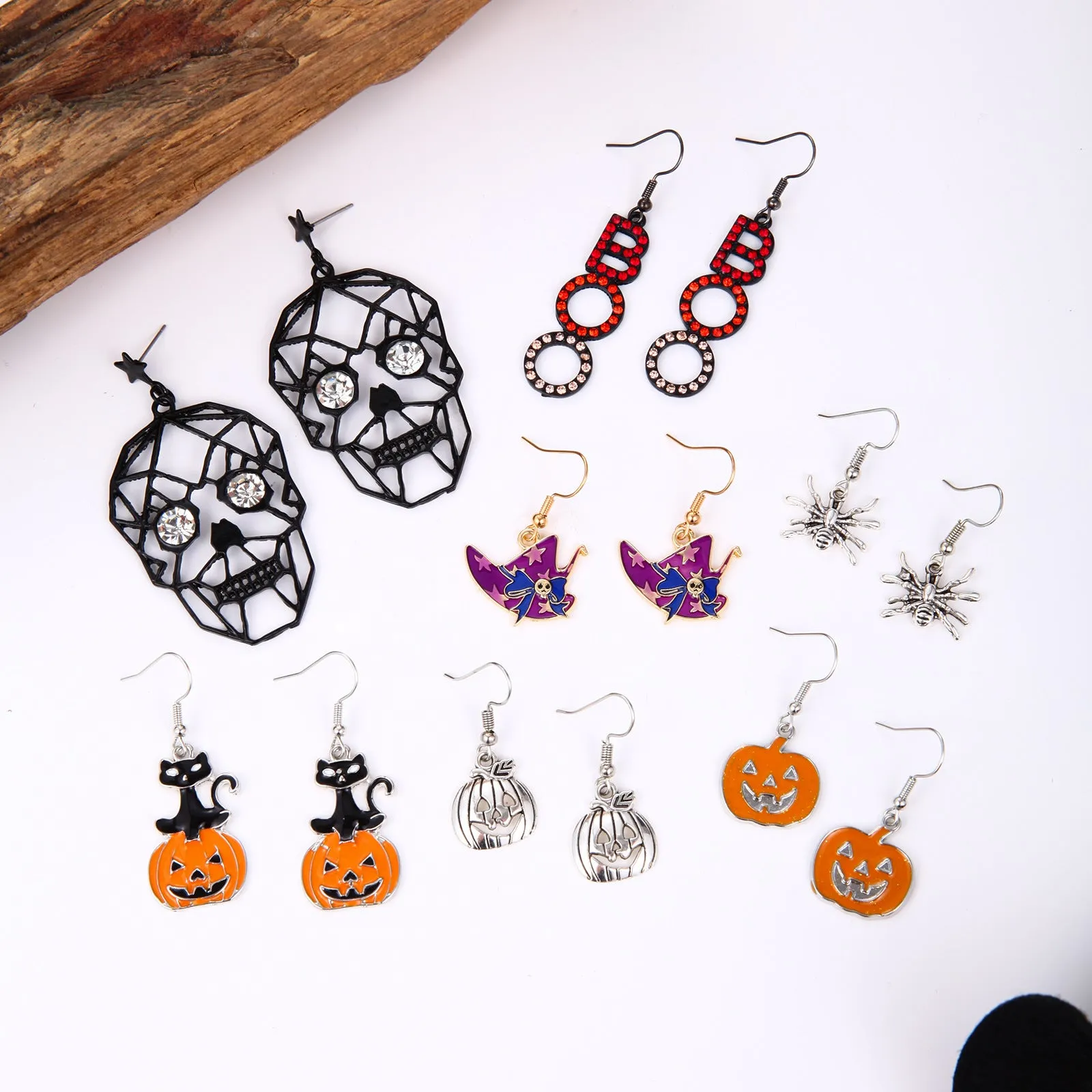 Wholesale 1 Pair/pack Halloween Horror Skull Pumpkin Boots Earrings