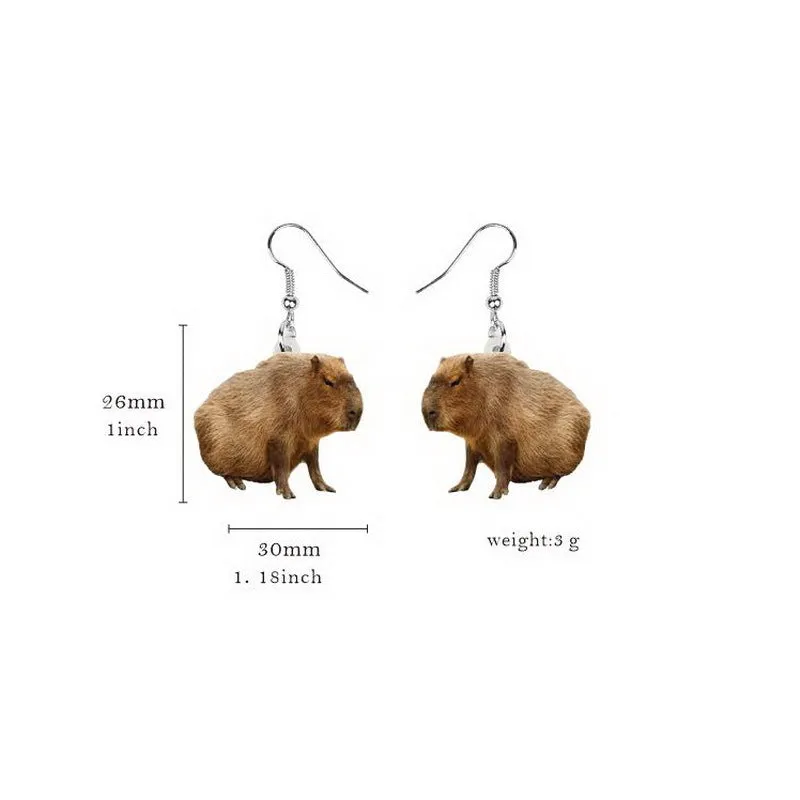 Wholesale 10pcs Rooster, Cow, Hamster, Piglet, Hedgehog, Squirrel, Rabbit, Black Cat, Puppy, Animal Earrings