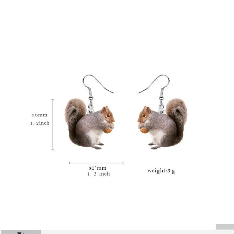 Wholesale 10pcs Rooster, Cow, Hamster, Piglet, Hedgehog, Squirrel, Rabbit, Black Cat, Puppy, Animal Earrings