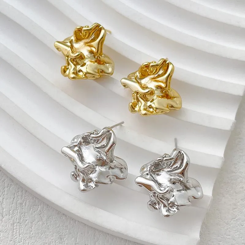 Wholesale 14K Gold Filled Color Preservation Real Gold Plated Baroque Style Irregular DIY Earrings Accessories