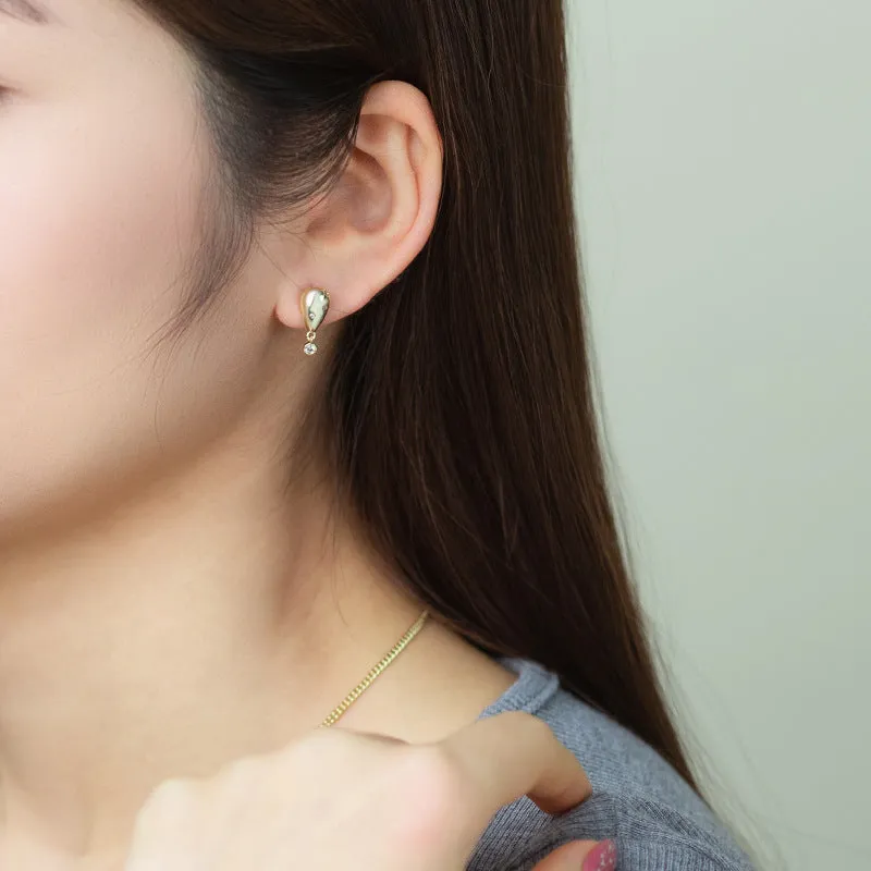 Wholesale 14k Gold Synthetic Gemstone Alloy Earrings