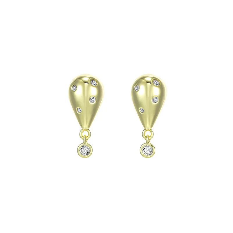 Wholesale 14k Gold Synthetic Gemstone Alloy Earrings