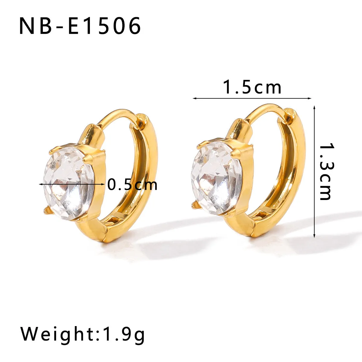 Wholesale 18K Gold Plated Flower with Diamond and Pearl Ear Ring