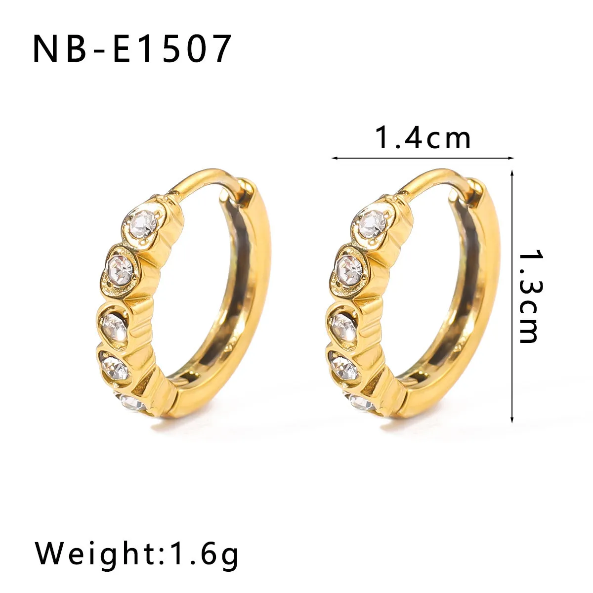 Wholesale 18K Gold Plated Flower with Diamond and Pearl Ear Ring