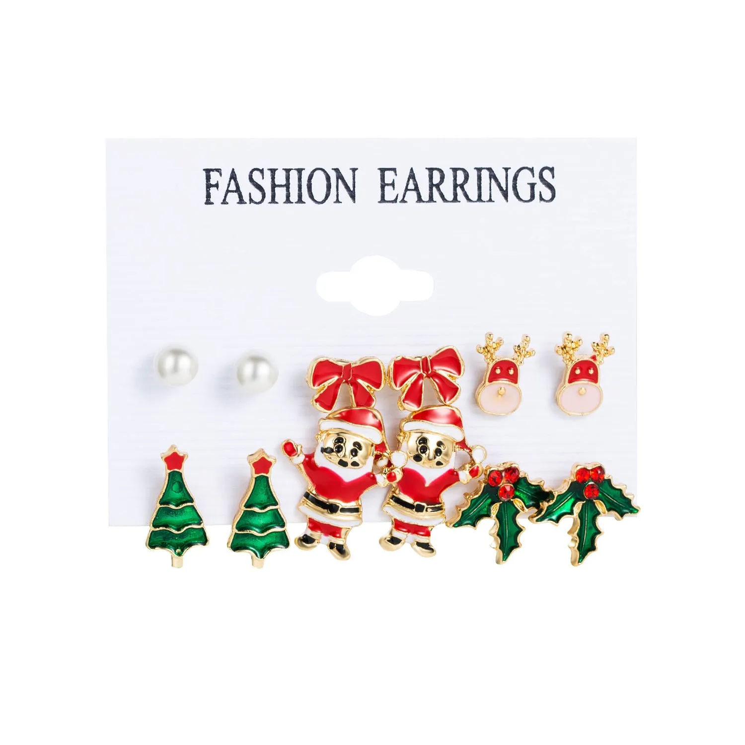 Wholesale 1set Christmas Oil Drop Earrings