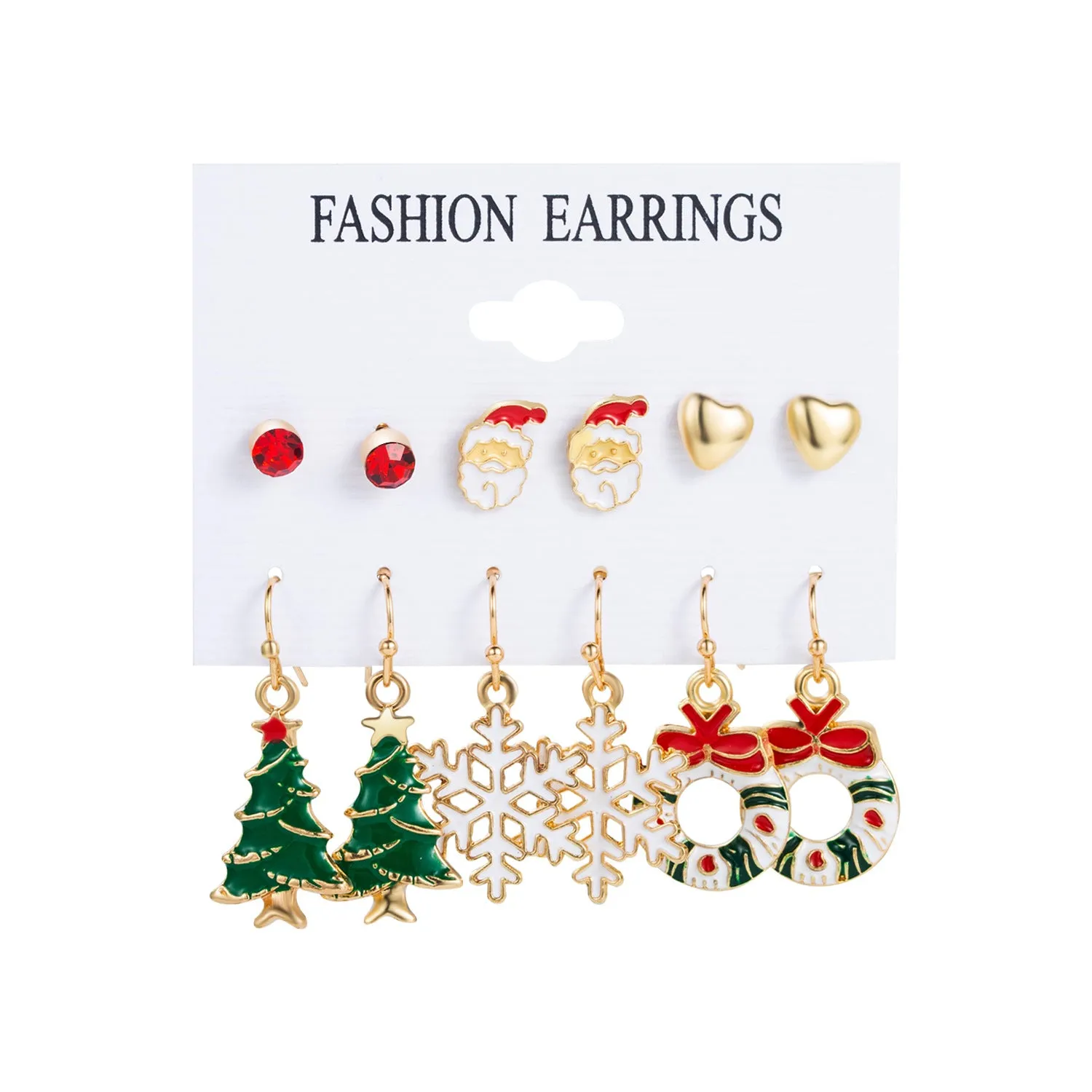 Wholesale 1set Christmas Oil Drop Earrings