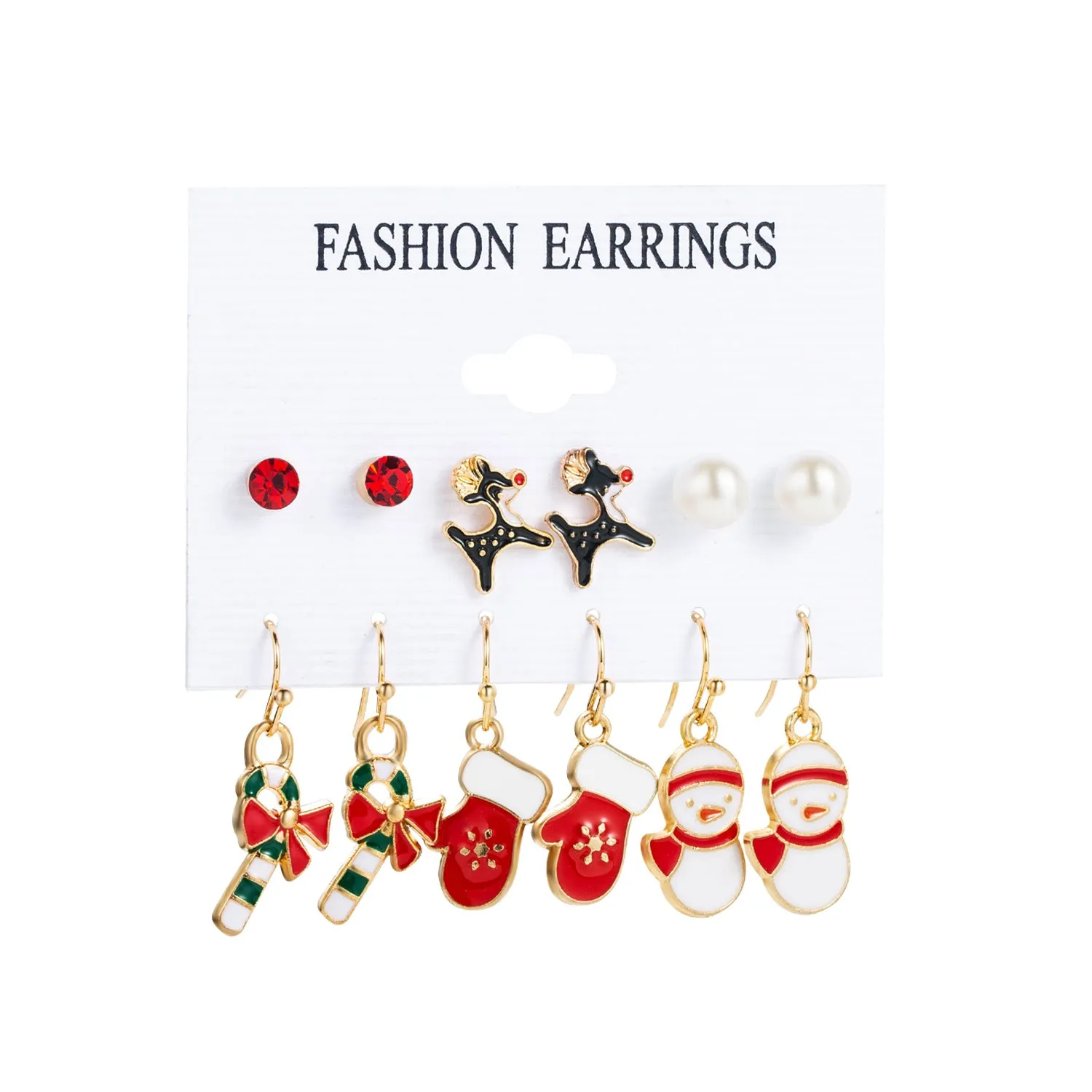 Wholesale 1set Christmas Oil Drop Earrings