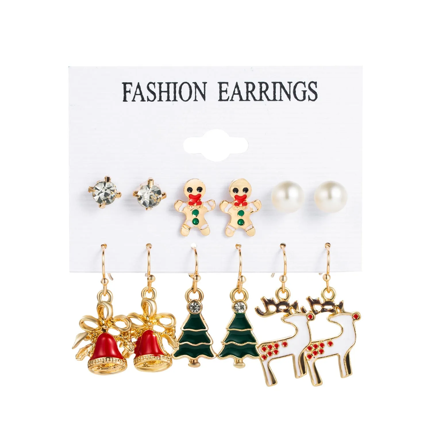 Wholesale 1set Christmas Oil Drop Earrings