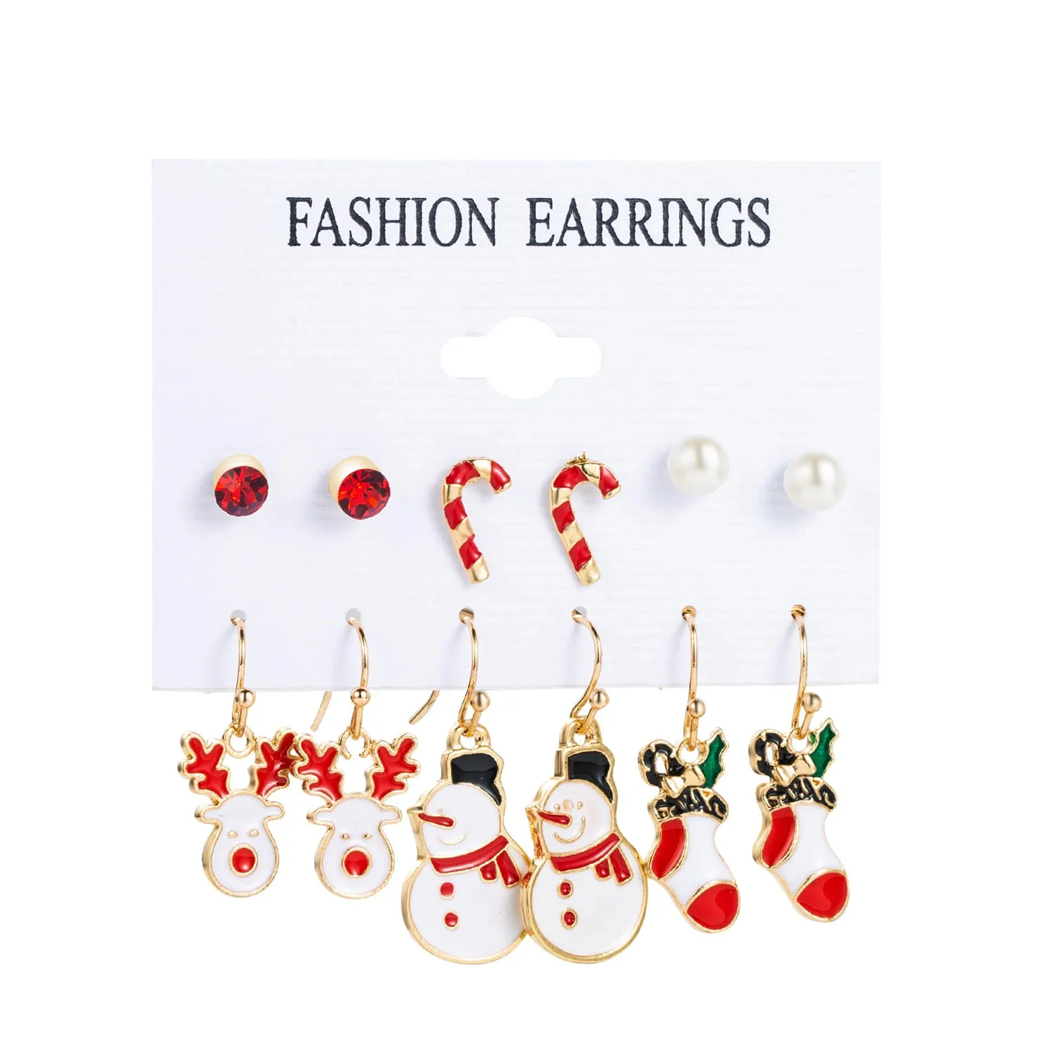 Wholesale 1set Christmas Oil Drop Earrings