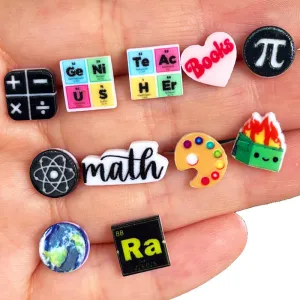 Wholesale 2 Pair/Pack Back To School Season Math Science Art Love Reading Earth Fun Earrings