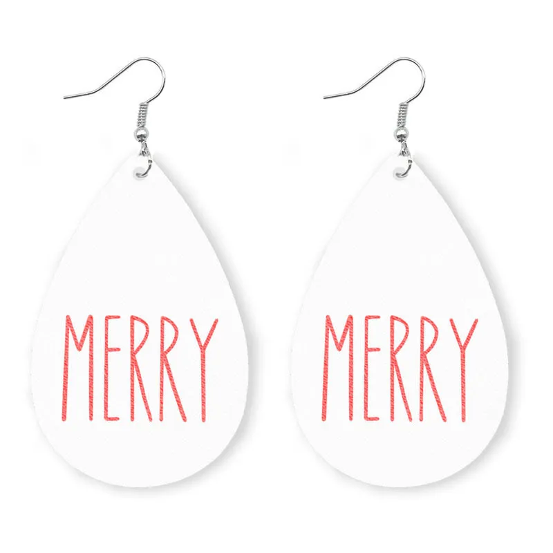 Wholesale 2 Pair/Pack Christmas Elk Snowman Skin Earrings Are Popular Snowflake Earrings