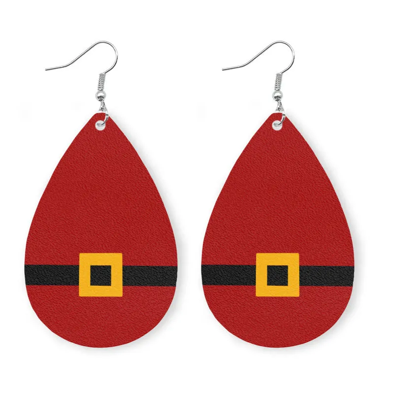 Wholesale 2 Pair/Pack Christmas Elk Snowman Skin Earrings Are Popular Snowflake Earrings