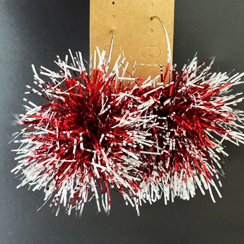 Wholesale 2 Pairs/pack Christmas Atmosphere: Smoke, Christmas Tree, Fruit Plant, Snow Drop Earrings