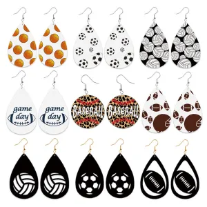 Wholesale 2pairs/pack Leather Fashion Earrings