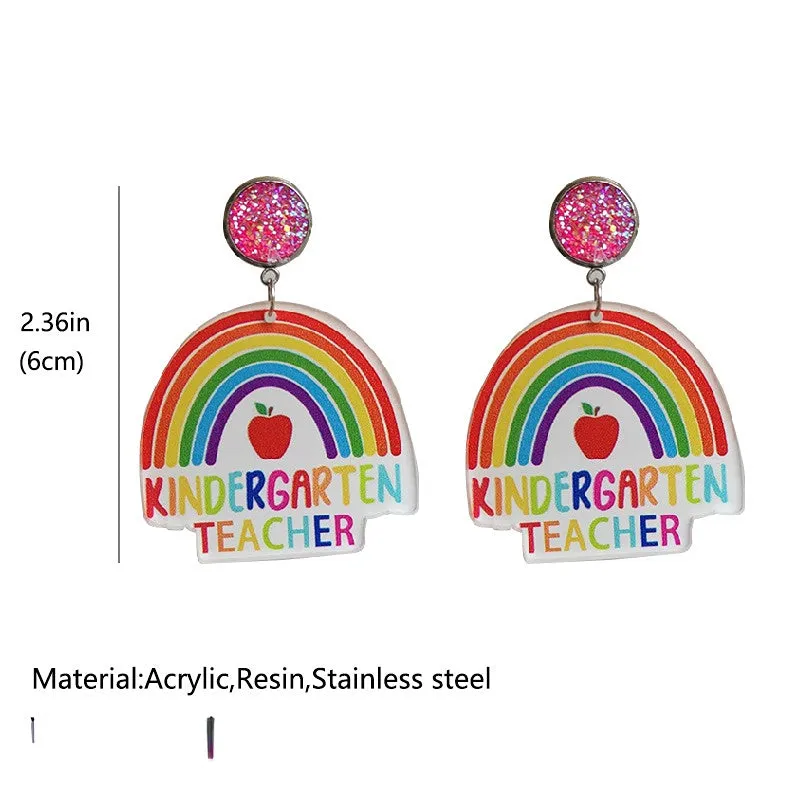 Wholesale 2Pairs/Pack Teacher's Day Acrylic Ear Studs