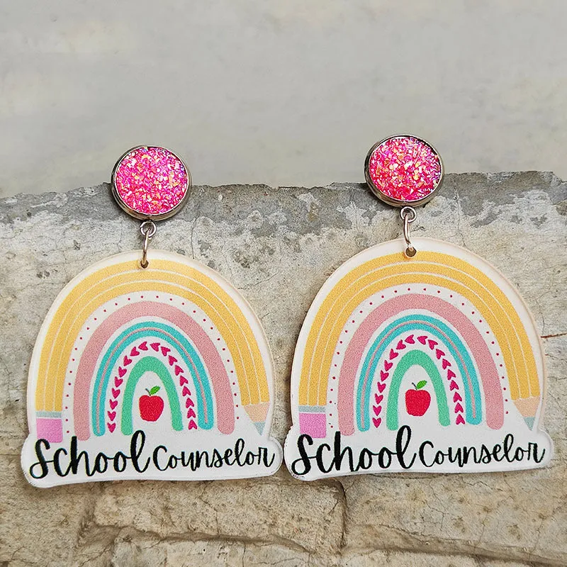 Wholesale 2Pairs/Pack Teacher's Day Acrylic Ear Studs