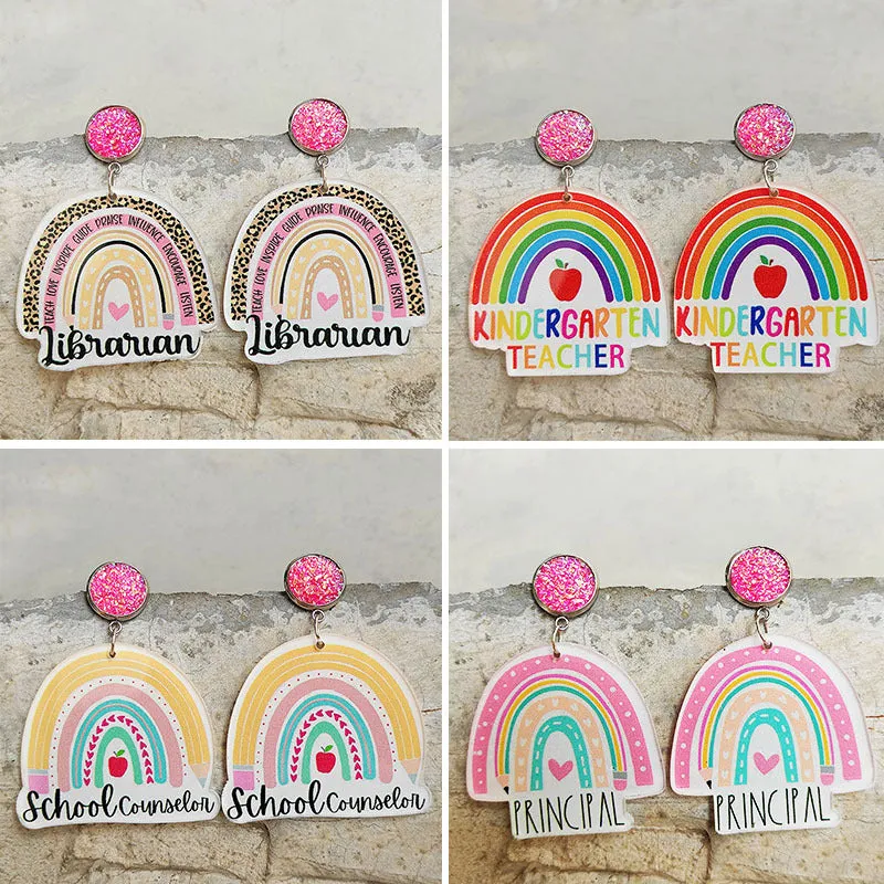 Wholesale 2Pairs/Pack Teacher's Day Acrylic Ear Studs