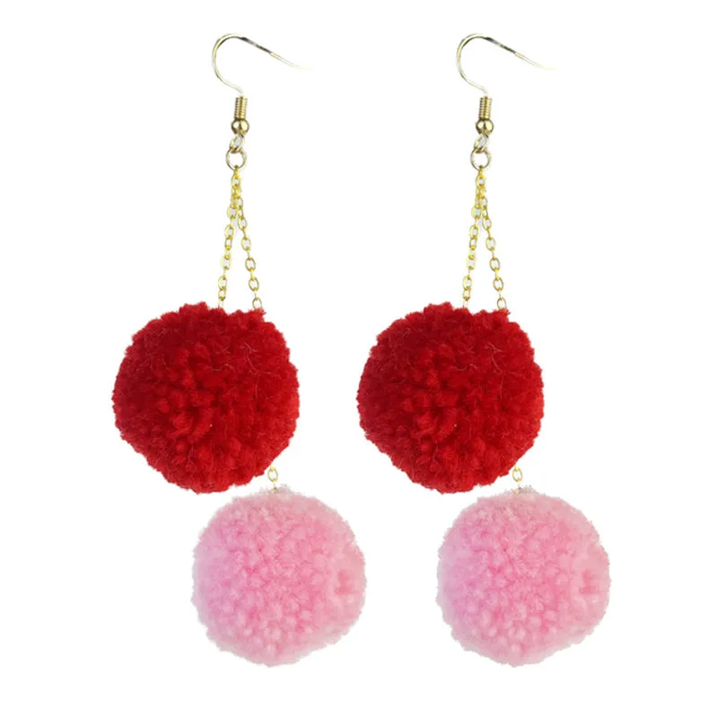 Wholesale 2pcs Valentine's Day Love Three-dimensional Simulation Candy Resin Diamond Color Matching Bead Earrings