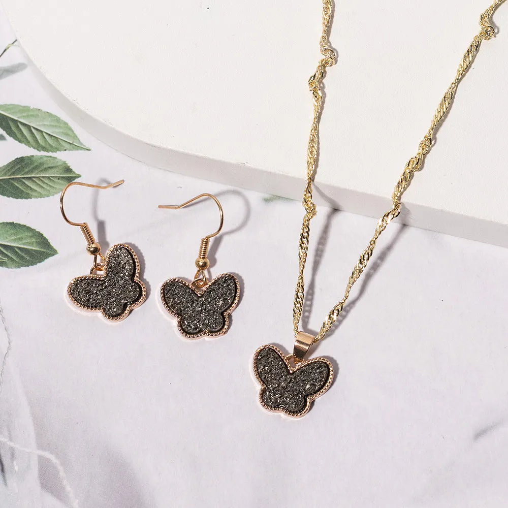Wholesale 2pcs/pack European and American Fashion Butterfly Set Jewelry