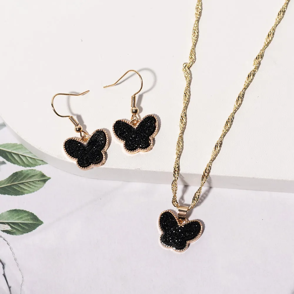 Wholesale 2pcs/pack European and American Fashion Butterfly Set Jewelry