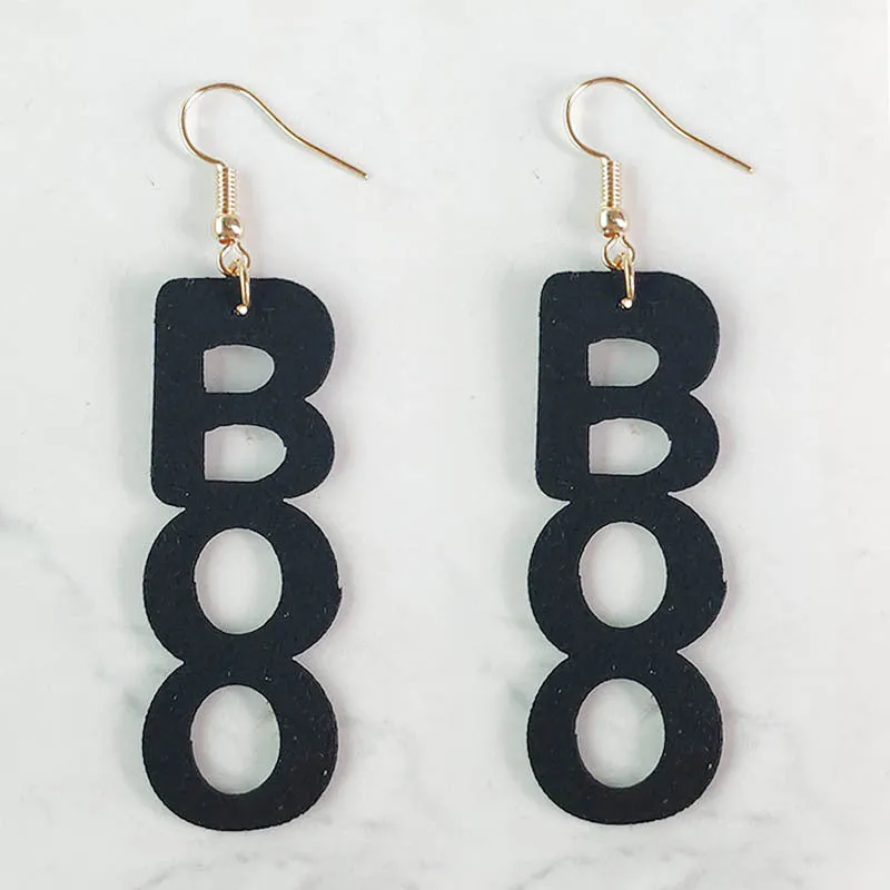 Wholesale 3 Pair/Pack Pumpkin Black Spider Halloween Earrings
