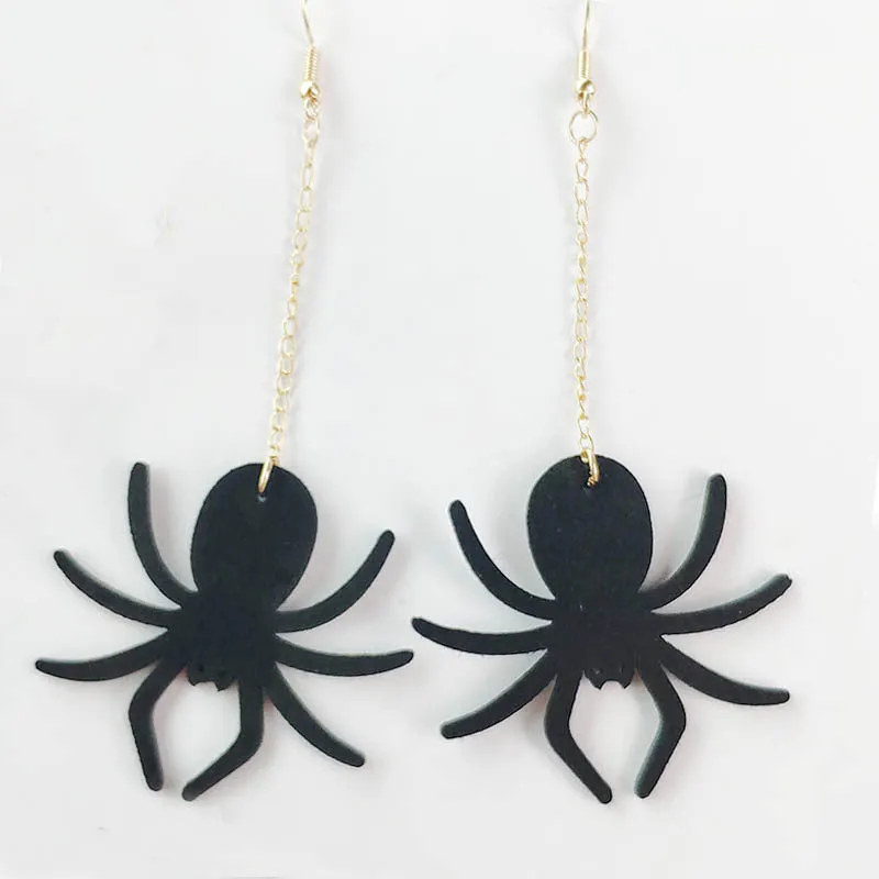 Wholesale 3 Pair/Pack Pumpkin Black Spider Halloween Earrings