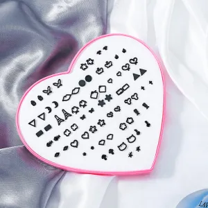 Wholesale 36 Pairs/Box Heart Star Plastic Ear Studs Set