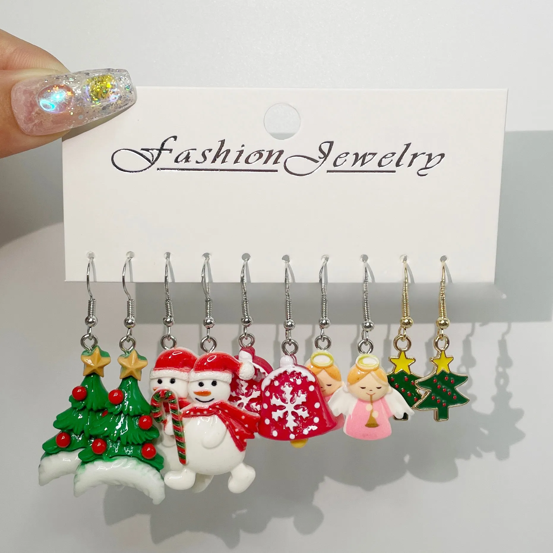 Wholesale 5pcs/pack Christmas Ideas Christmas Tree Santa Claus Snowman Angel Little Elk New Set