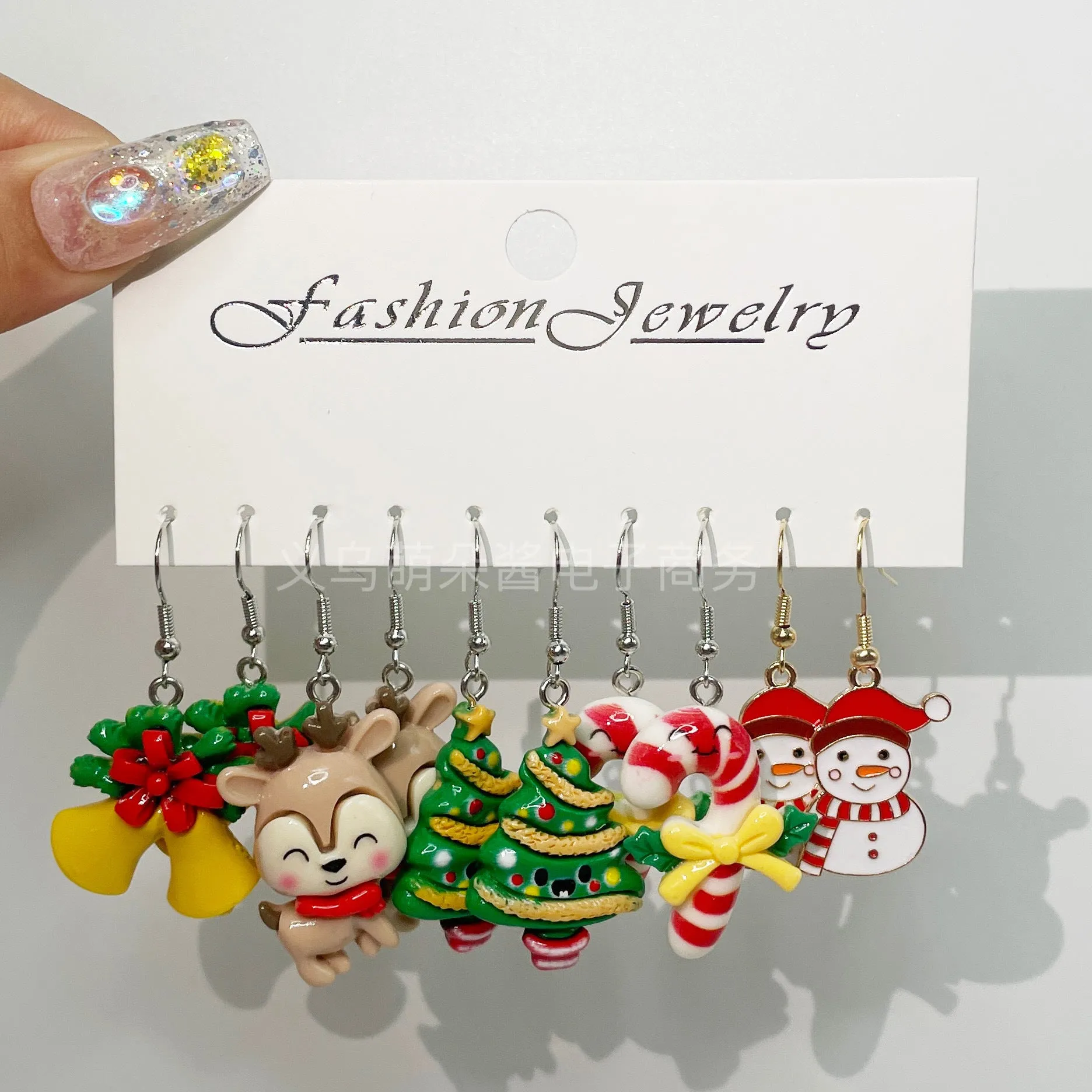 Wholesale 5pcs/pack Christmas Ideas Christmas Tree Santa Claus Snowman Angel Little Elk New Set