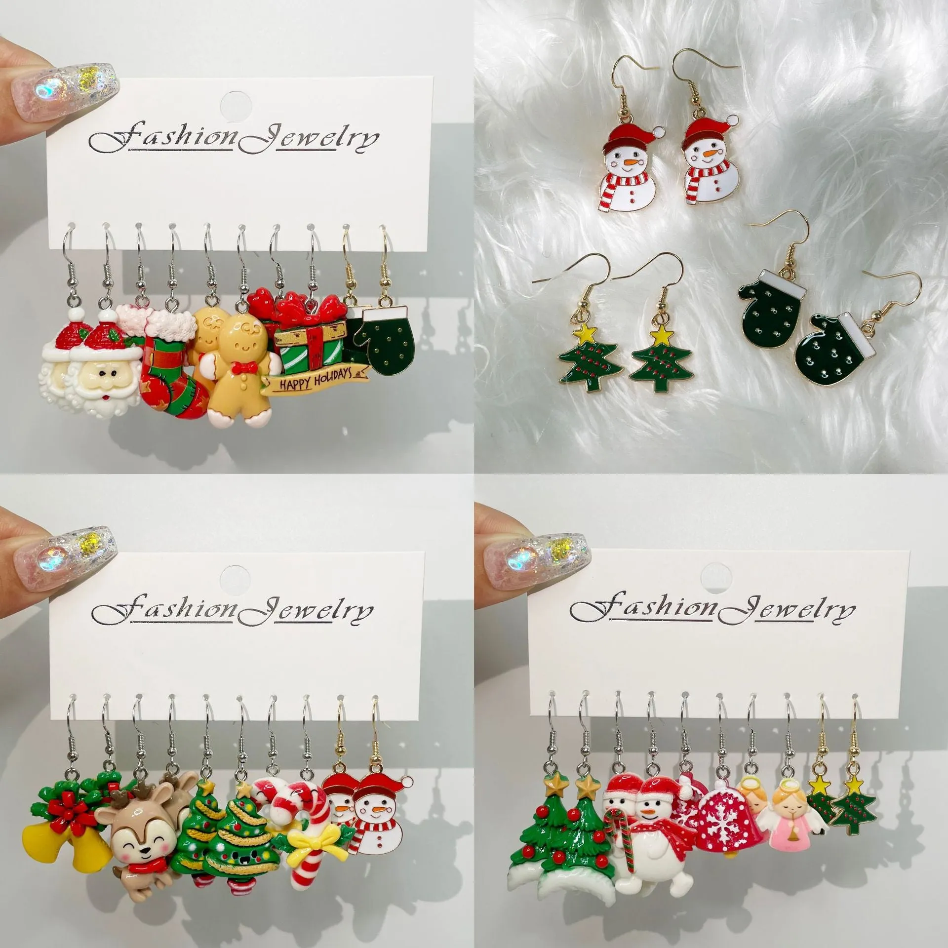 Wholesale 5pcs/pack Christmas Ideas Christmas Tree Santa Claus Snowman Angel Little Elk New Set