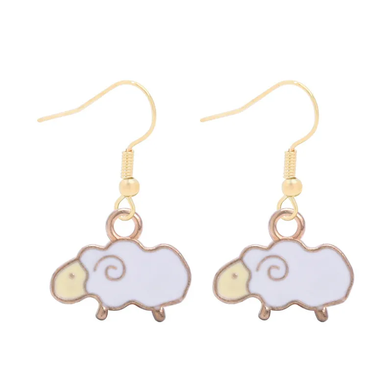 Wholesale 6pcs Easter earrings creative cartoon rabbit chicken Easter egg earrings spring carnival party jewelry