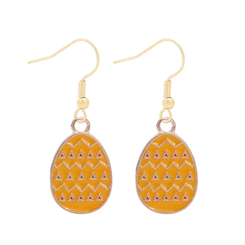 Wholesale 6pcs Easter earrings creative cartoon rabbit chicken Easter egg earrings spring carnival party jewelry