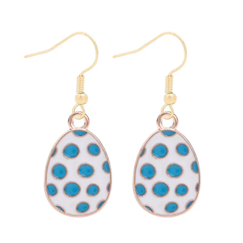 Wholesale 6pcs Easter earrings creative cartoon rabbit chicken Easter egg earrings spring carnival party jewelry