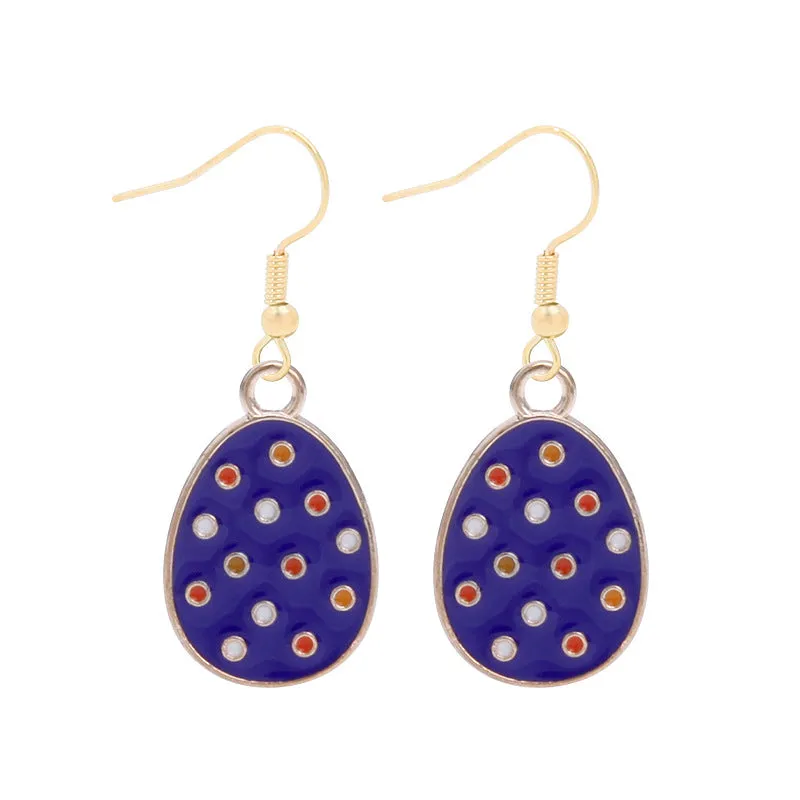 Wholesale 6pcs Easter earrings creative cartoon rabbit chicken Easter egg earrings spring carnival party jewelry