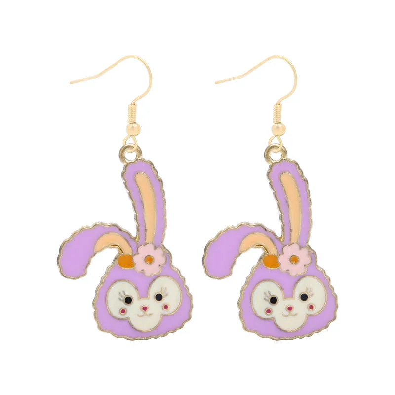 Wholesale 6pcs Easter earrings creative cartoon rabbit chicken Easter egg earrings spring carnival party jewelry