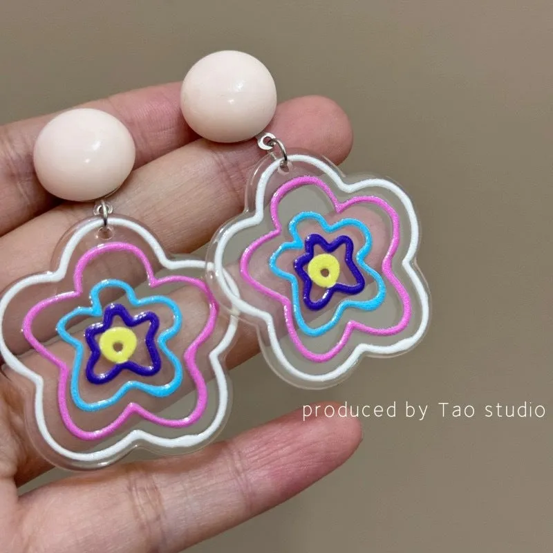 Wholesale 80s retro Hong Kong style earrings