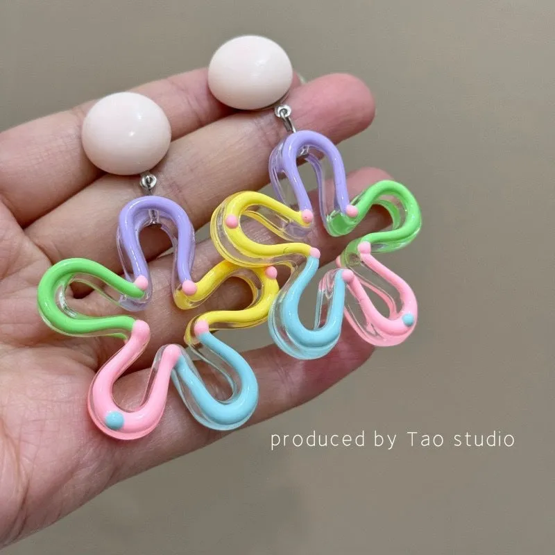 Wholesale 80s retro Hong Kong style earrings