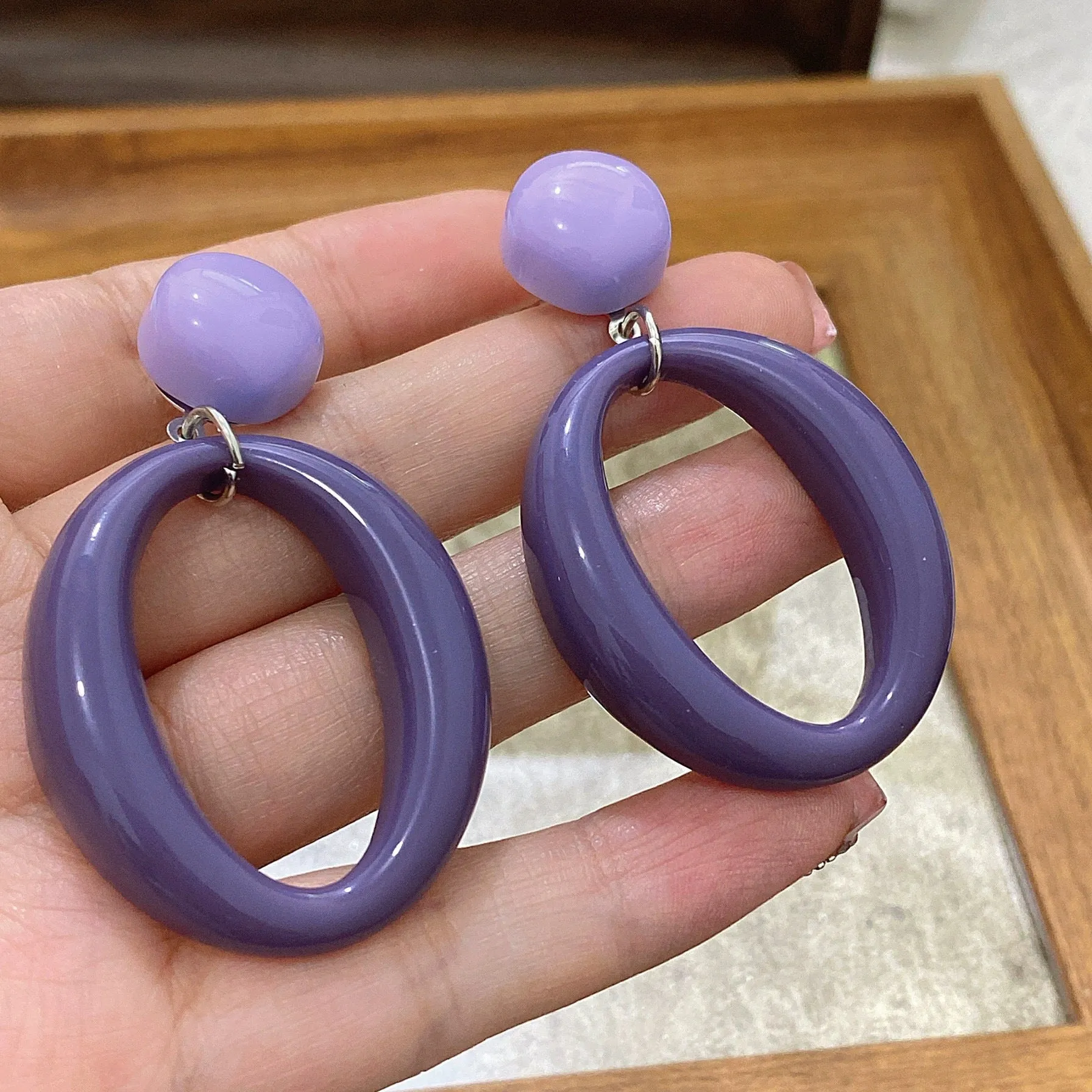Wholesale 80s retro Hong Kong style earrings